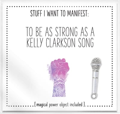 Warm Human - To Be As Strong As A Kelly Clarkson Song Wenskaart - Wit