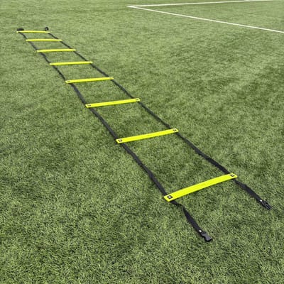 Loopladder 4 meter vaste treden | Inclusief draagtas - Trainingsmaterialen - Speedladder - Tacticcoach Trainingsladder