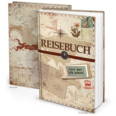 Dailygoods- Reisdagboek XXL - Notitieboek A4 - Blanco Boek - Vintage - Nostalgie - Cadeau-idee