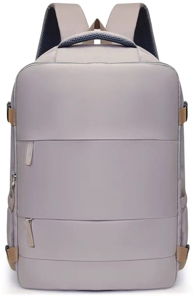 Lichtgewicht Reisrugzak met Grote Capaciteit – Handbagage Rugzak voor Korte Vluchten, Zakelijke Laptop Rugzak en Travel Backpack voor Cabinegebruik-Grijs