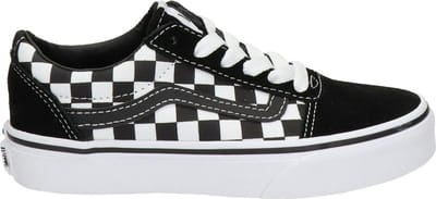 Vans Youth Ward Sneakers - (Checkered) Black/True White
