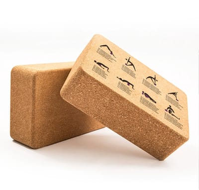 GOODEVN Premium 2-Pack Portugese Kurk Yogablokken Set - 100% Natuurlijk Kurk | Eco-Friendly Yoga Accessoires voor Balans & Ondersteuning