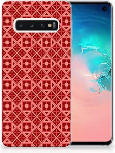 Samsung Galaxy S10 TPU bumper Batik Rood
