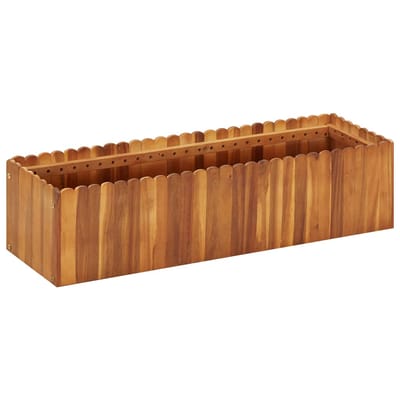 vidaXL - Plantenbak - verhoogd - 100x30x25 - cm - massief - acaciahout