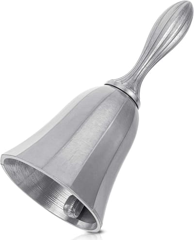 Allecto Plus - Massieve messing handbel met extra luid geluid voor tafel, scheepvaart en evenementen