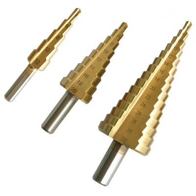 Metaalboren Set - Kegelboren - Gaten Boren - Zelfcentrerende X-punt - 3 Maten Set - Geel
