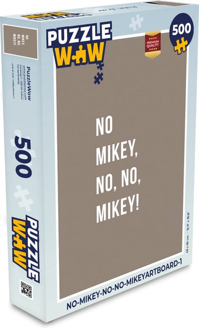 Puzzel Quotes - No Mikey, no, no, Mikey! - Bruin - Legpuzzel - Puzzel 500 stukjes
