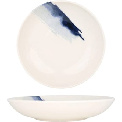 Bonna Diepbord - Blue Wave - Porselein - 23 cm (1000cc) - set van 6