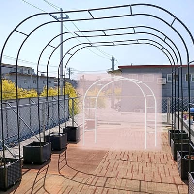 Metalen Tuinboog - Prieel Klimplanten - Bruiloft Decoratie - Eenvoudige Montage - 350x220cm - Wit