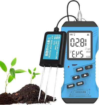 Digitale bodemtester - Bodem analyse apparaat - Planten verzorgen - 7-in-1 metingen - Vocht pH NPK - Zwart