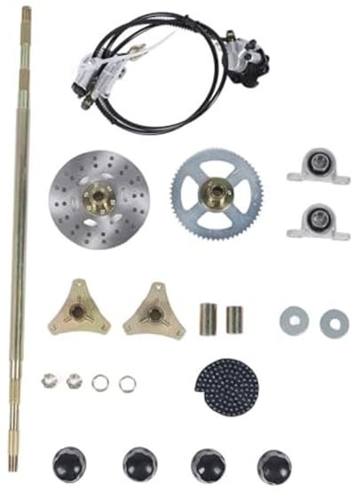 ONF3 - Go Kart Sprocket Set - Achteras 29 Inch - Geschikt voor Drift Trike en Go Kart - Compleet met Ketting en Remschijf - Voor 50cc 70cc 90cc ...