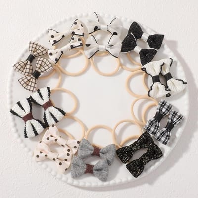 20 stuks Elastische Haarbanden voor Meisjes Baby Scrunchies Strikjes Kinder Haaraccessoires Elastiekjes voor Kinderen