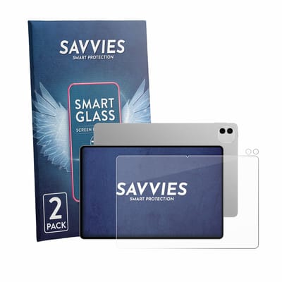 2 Stuks Savvies Screenprotector - geschikt voor Honor Magicpad 4 12.3" (Voor+Camera) - beschermfolie glas transparant