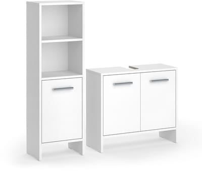 Vicco Badkamermeubelset Karli, Wit, 2-delig