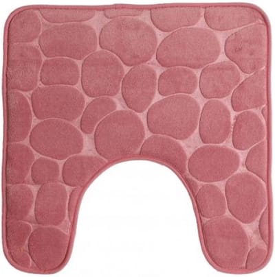 Urban Living Badkamerkleedje/wc badmat tapijt - memory foam - oud roze - 49 x 49 cm