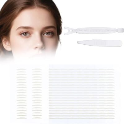 400 Pcs Dubbele Ooglid Tape, Onzichtbare Ooglid Lift Strips met Haring en Pincet voor Directe Lift van Hangende of Ongelijke Ogen, Ideaal voor Make-up en Oogschaduw