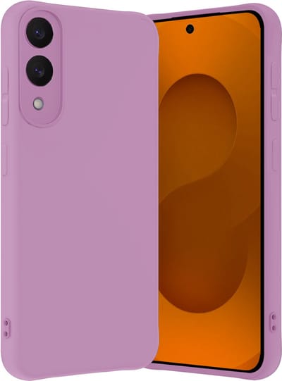Hoes - Geschikt voor Samsung Galaxy S25 Edge - Sterk & Shockproof - Hoesje Cover - Siliconen Case - Lila