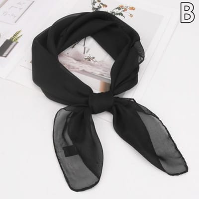Zomer Mode Chiffon Effen Kleur Sjaal Dames Hoofd Hals Vierkante Sjaal Vrouwelijke Haarbanden Bands Halsdoek Sjaals