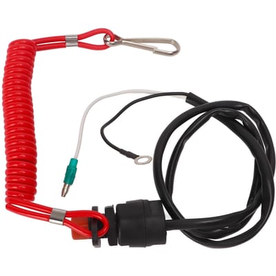 Buitenboordmotor Doodschakelaar ABS Waterdicht Telescopisch 75mm Marine Motor Vlamuitvalschakelaar voor T30 T15 red