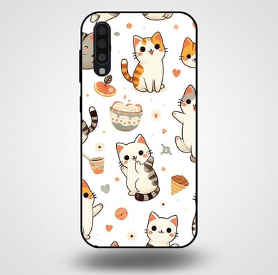 Smartphonica Telefoonhoesje voor Samsung Galaxy A70s met katten opdruk - TPU backcover case katten design geschikt voor Samsung Galaxy A70s