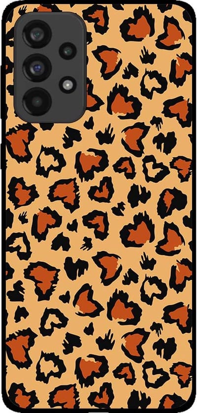 Smartphonica Telefoonhoesje voor Samsung Galaxy A33 5G met tijgerprint - backcover met panterprint - Bruin geschikt voor Samsung Galaxy A33 5G