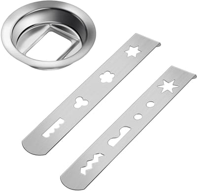 aladdien - Pastry attachment - Vleesmolen accessoires - Duurzaam roestvrij staal - Zilver - Koekjes en worsten maken - Geschikt voor Kitchenaid - MU...