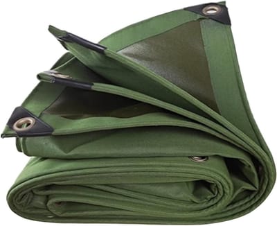 Zwaar Zeilzeil - Waterdicht Doek - Bescherming Buiten - Verstevigd Oxford Canvas - 5x5m - Groen