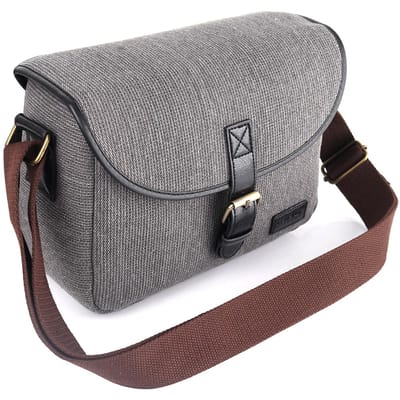 Sac pour appareil photo SLR/DSLR, sac pour Gadget, élégant, rétro, sac de transport à bandoulière, accessoire de photographie, étui pour équipement grise