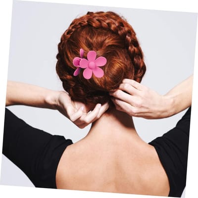 9 stuks haarclips – bloemvormige haarklemmen, haarspelden, strikclips en Franse bloemklauwclips van plastic, haaraccessoires voor dames