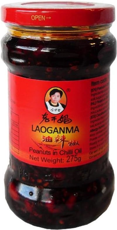 Lao Gan Ma Pinda-Chiliolie | Chili-olie met pinda's | 275 g pot | Kruiden & Specerijen | Aziatische keuken | Scherp & Pittig