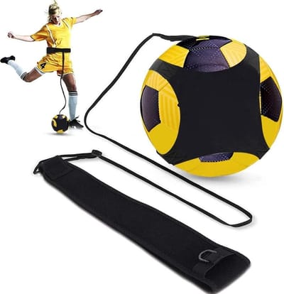 Kick Trainer Solo Fußball Trainingshilfe - Hände Frei - Verstellbarer Taillengürtel - Kinder Anfänger Kick Off Trainer - Fußballspielhilfe .