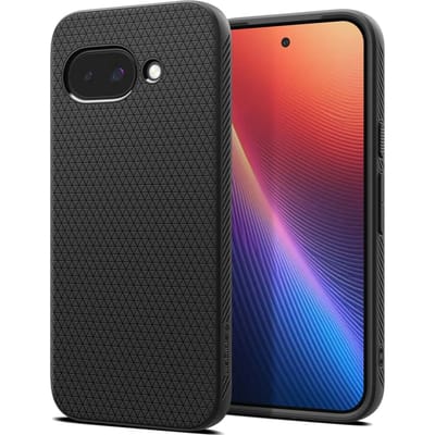 Spigen Liquid Air Hoesje Geschikt voor Google Pixel 9a - Back Cover Flexibel TPU Zwart