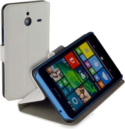 HC Wit Microsoft Lumia 640 XL Booktype Telefoonhoesje