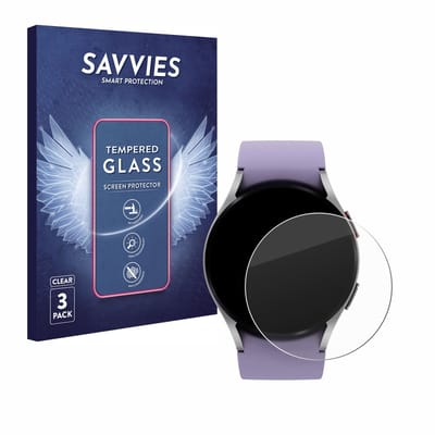 Savvies - Glas Screenprotector voor Samsung Galaxy Watch 5 (40mm) - Gehard Beschermglas 9H 3 Stuks