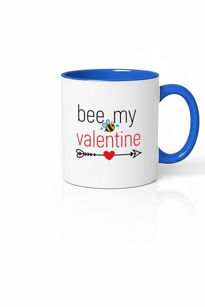 Valentijn Mok 'Bee My Valentine' met Schattige Bij & Hartje - Uniek Liefdescadeau