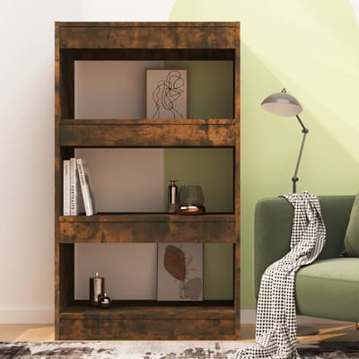 vidaXL - Boekenkast/kamerscherm - 60x30x103 - cm - bewerkt - hout - gerookt - eiken