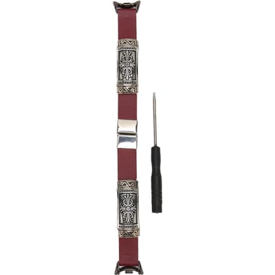 Horlogeband PU Leer Legering Vintage Vervanging Smartwatch Polsband voor Mi Band 8 Bruin bruin