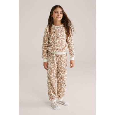 WE Fashion Pyjama Beige Taglia: 98/104 | Abbigliamento da Notte Outlet | Unisex | Marrone
