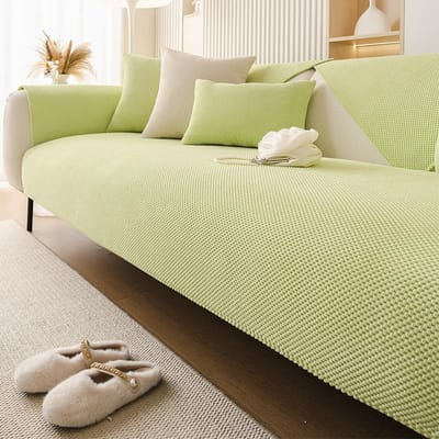Moderne ribfluwelen bankhoes Antislip Crème Serie Bankhoezen Herfst Winter Verdikking Bankhoes Effen Kleur Geweven Bankkussen 70x180cm 1pcs