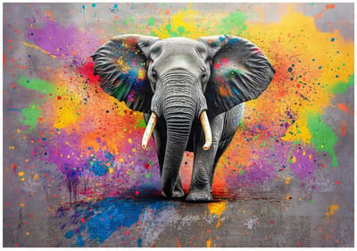 WALLARENA - Fotobehang - 150x105 cm - schattige olifant voor kinderkamer