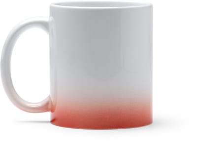 5 stuks multi color sublimatiemok 350ml buitenzijde wit, gekleurde rand onderkant Wit - Rood / Merk Stamina model Nevex