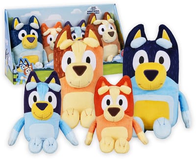 BLUEY - Heeler Familie Knuffelset - Bluey, Bingo, Bandit & Chilli - Pluchen knuffels