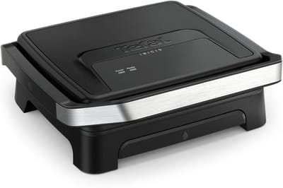 Panini Maker Grill - Contact Grill - Snelle Maaltijden - 2-in-1 Functie - 29x26 cm Bakoppervlak - Zwart