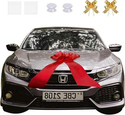 Weerbestendige Elegante Auto Strik voor Cadeaus, Versiering en Verpakking - Grote Rode Strik voor Verjaardagen en Speciale Gelegenheden