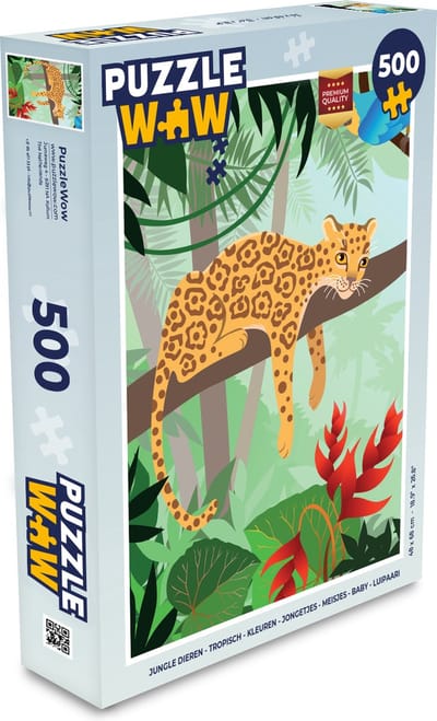 Puzzel Jungle dieren - Toekan - Jongens - Meiden - Luipaard - Legpuzzel - Puzzel 500 stukjes