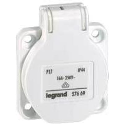 Legrand inbouwstopcontact 230V 16A wit P17 - 057669