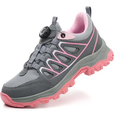 Veiligheidsschoenen met draaiknop Dames Stalen neus Sneakers Anti-verplettering Anti-perforatie Werkschoenen Veiligheid Antislip Beschermende Sneakers 35