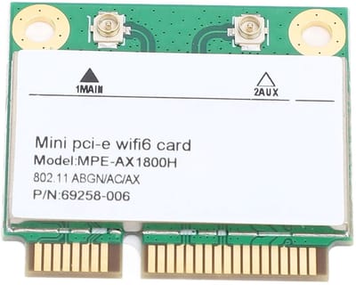 Allecto - Draadloze Kaart - 1800 Mbps - Hoge prestaties - Mini PCIe formaat - Dual band - Geschikt voor Android en Linux - Bluetooth 5.2