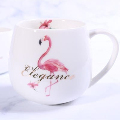 Mug Grande Capacité Tasse Dessin Animé Tasse à Eau de Haute Valeur Petit Cadeau pour Enfants Tasse en Céramique Pratique Souvenir 400ML white