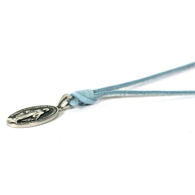 IbizaMen -leer veter blauw vintage - edelstaal maria